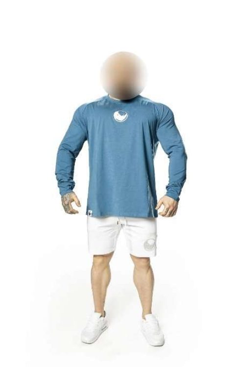 Long Sleeve Performance Tee – Blue